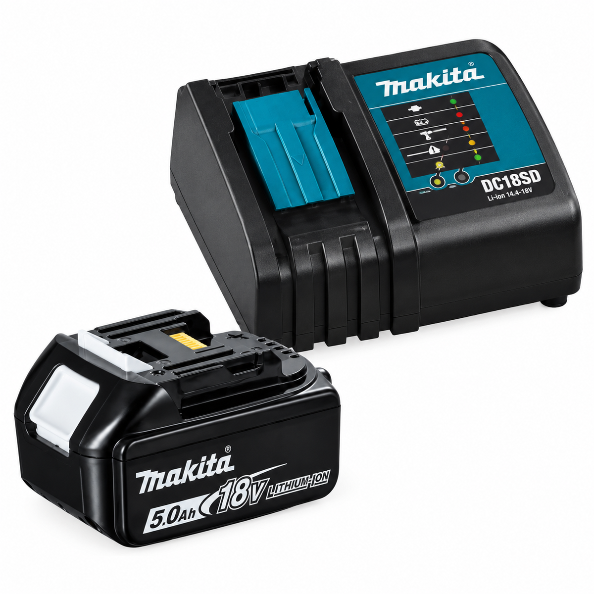Makita 18v LXT Battery & Charger Kit Inc 1x 5.0Ah Battery & DC18SD Charger
