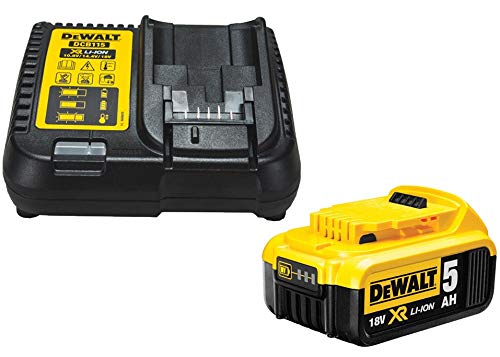 Dewalt DCB184 5.0ah 18v XR Lithium Ion Battery + DCB115 (dcb1104) Charger