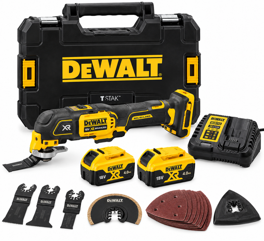 DeWalt DCS355M2 18v XR Brushless Oscillating Multi-Tool 2x 4.0Ah Batts