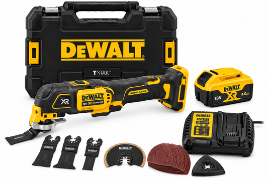 DeWalt DCS355M1 18v XR Brushless Oscillating Multi-Tool 1x 4.0Ah Battery