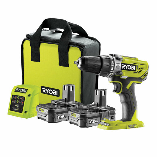 Ryobi R18PD31-213S One Plus Cordless Compact Percussion Drill Starter Kit, 18 V