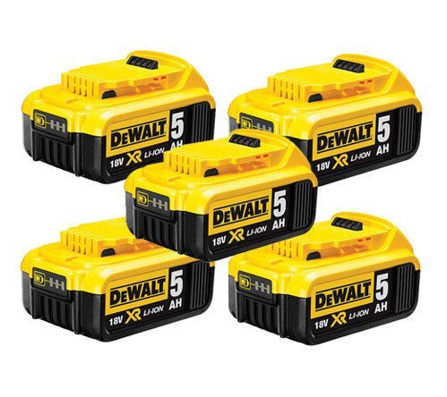 Pack de dos baterías Dewalt DCB184 18V 5Ah con cargador DCB115